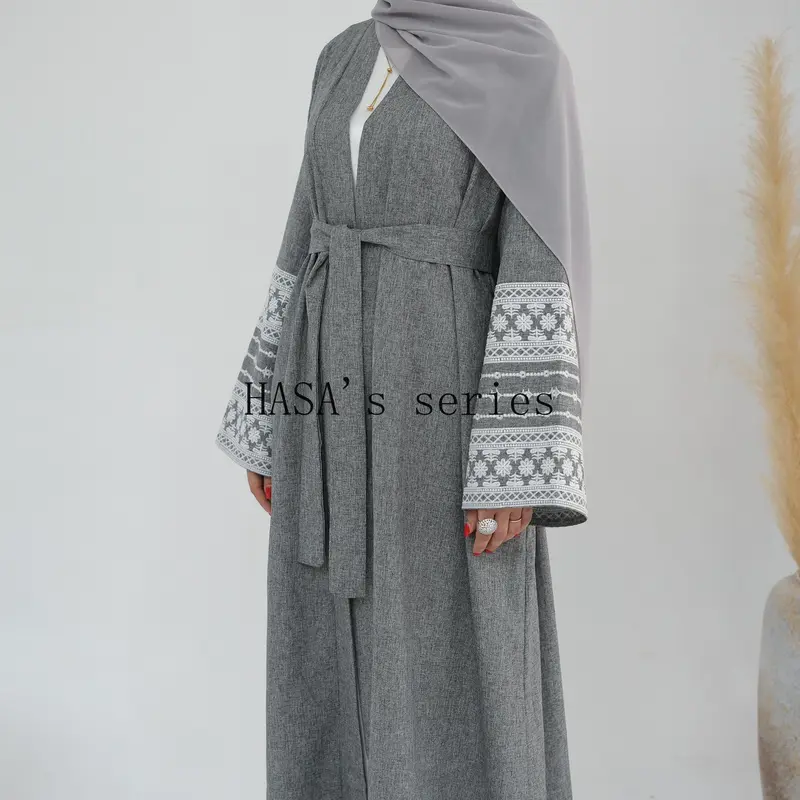HASA's series  HS0994 Embroidered Elegant Cardigan Robe 6