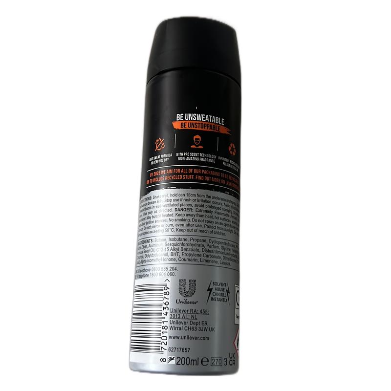 Lynx Jungle Fresh Antiperspirant Spray 72H Protection Deodorant 200ml, 1