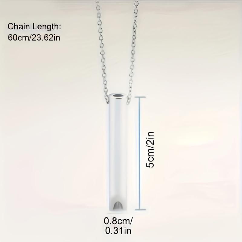 Stainless Steel Anxiety ReleaseNecklace,MindfulnessBreathing,Stress ReliefNecklace,Breathing Charm Necklacefor Stress & Anxiety Relief - QuitSmoking Vaping Oxygen,BreathlaceNecklace For Vape or SmokeAddiction, Gifts for Men,Women,RaveAccessories necklces 3