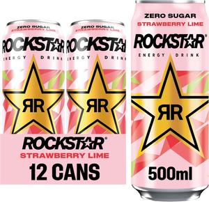 Rockstar Energy Drink Strawberry Lime 12 x 500ml