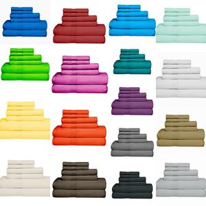 6 Piece Cotton Towel Bal Set, 600GSM, Soft & Absorbent, 2 Bath Towels, 2 Hand Towels, 2 Face Cloths, Unisex, Gift, Thick Towels Shower Smooth Plain quality bath towel machine washable wear-resistant bundle disposable tea daiso hair super jumbo sheets bale