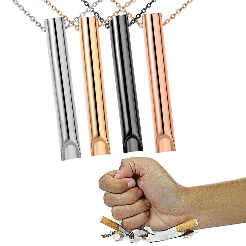 Anxiety Relief Necklace, Mindful Breathing Necklace for Stress & Anxiety Relief, Portable Stress Relief Mindful Necklace Set, Durable Stainless Steel Necklace for Anxiety Relief, Stress Relief Relaxation Gift for Unisex breathing  necklace necklace 5