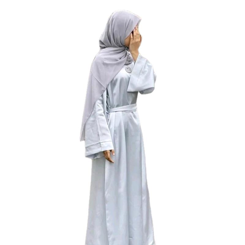 Laylah لَيْلَة Silk Satin glam abayas in minimalist style 1