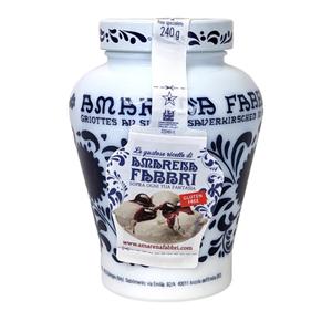 Fabbri Amarena Cherries in Syrup 600g - Glass Opaline Jar - Deliciously Sweet Treat -  Gluten Free
