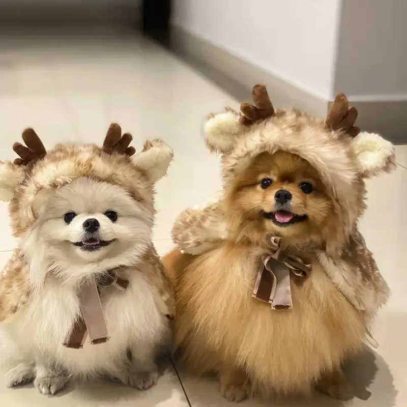RoRo Elk Cloak for Dog Christmas - Festive Pet Costume 0