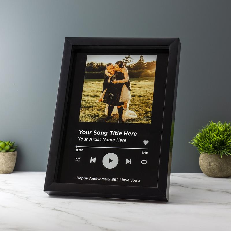 Personalised Song Plaque With Stand Music Plaque Playlist, Any Photo / Song Photo Music Gift 2