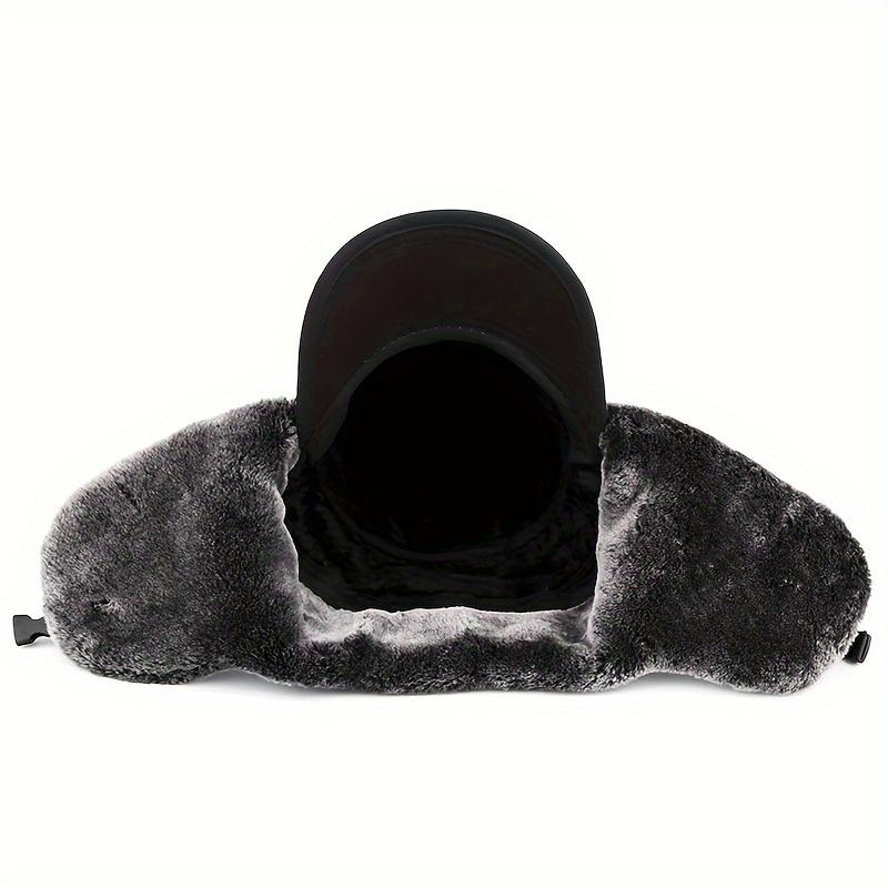 Winter Flat Top Hat with Face Cover for Middle-aged And Elderly Men, Outdoor Cycling Ski Hat, Windproof And Ear Protection Hat 6