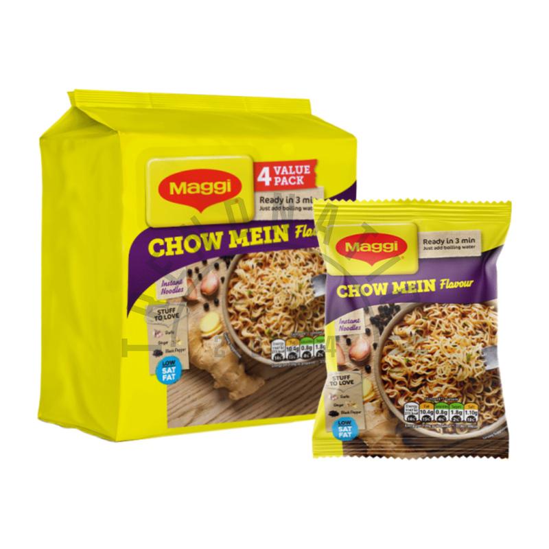 Product Introduction of Maggi Instant Noodles 4 Pack | Chow Mein, Chicken & Curry Flavour | 3 Minute Noodle Soup | 4 x 59g | Halal Food Ramen 17