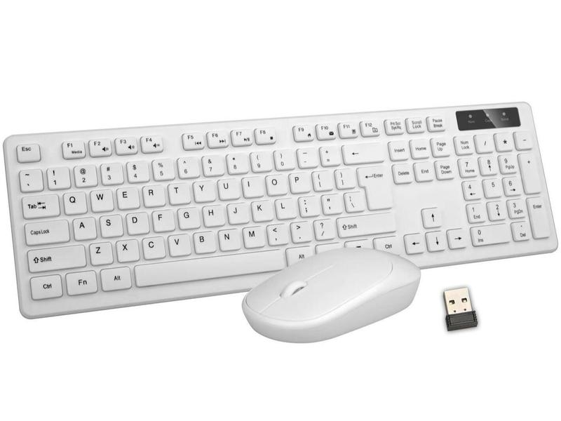 2.4GHz Wireless Keyboard And Mouse Set UK USB Dongle For PC Laptop Full-Size NEW 5