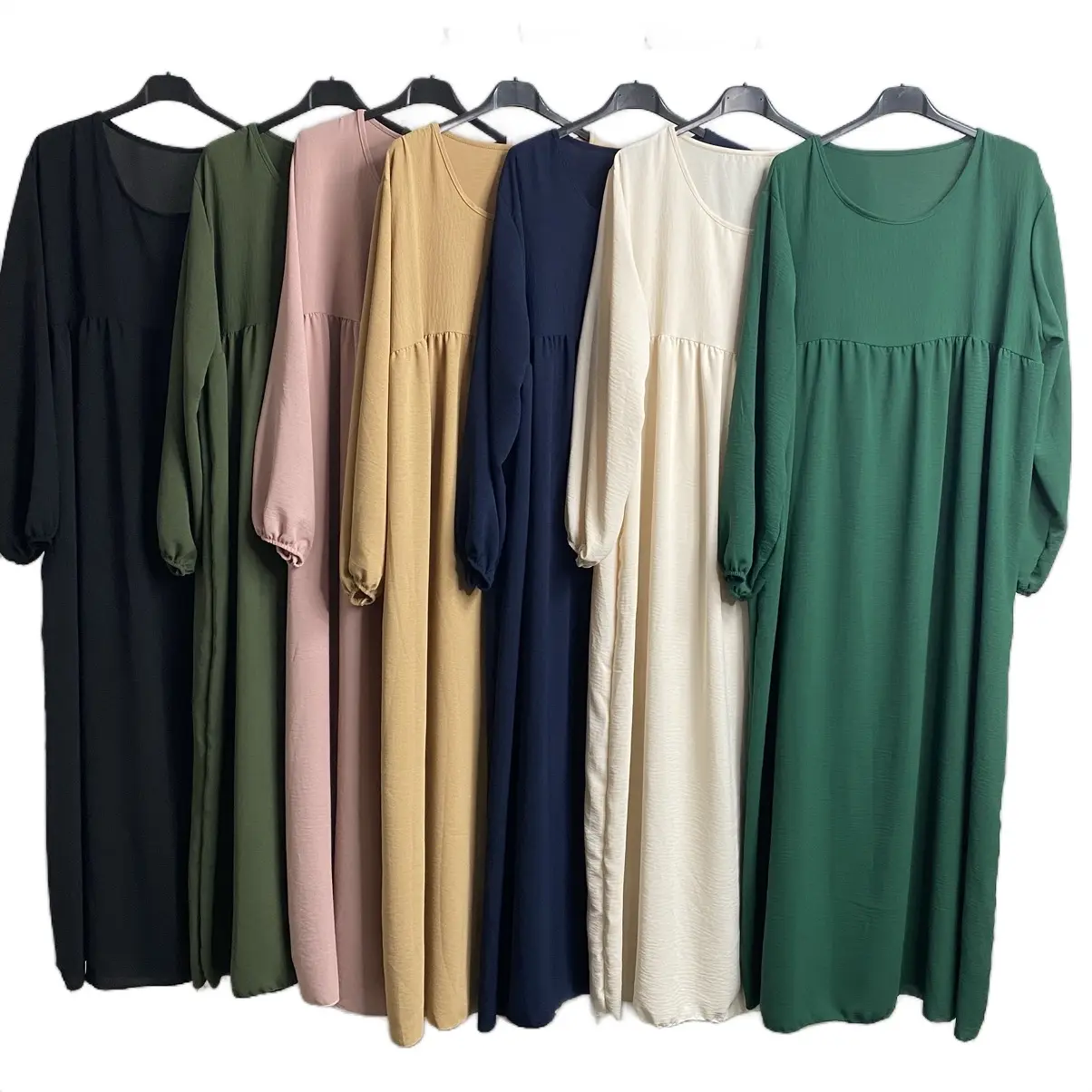 Women's Modest Maxi Dress for Summer 135cm/53 inches- Elegant and Comfortable - Womenswear, Long Sleeve, Casual, Minimalist, Basic