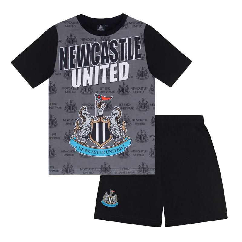 Kids Newcastle United Short Pyjamas Grey 0
