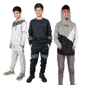 NOROZE Kids Boys Contrast Fleece Tracksuit Gym Sports Joggers Girls Full Tracksuits Set loungewear loose-fit Hoodie with Sweatpants UK Size 5-13 Years