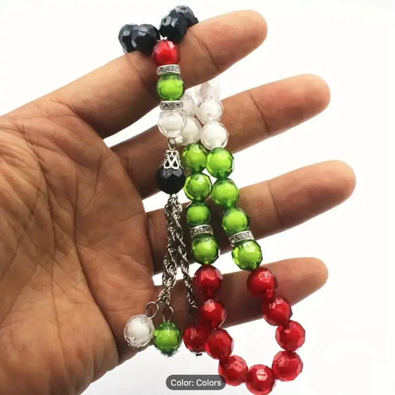 Rosary In The Colors Of The Flag Prayer 33 Beads Tasbih Islam 1