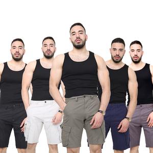 NOROZE Mens Plain Cargo Knee Length Shorts Multi Pockets Combat Chino Short Breathable Casual