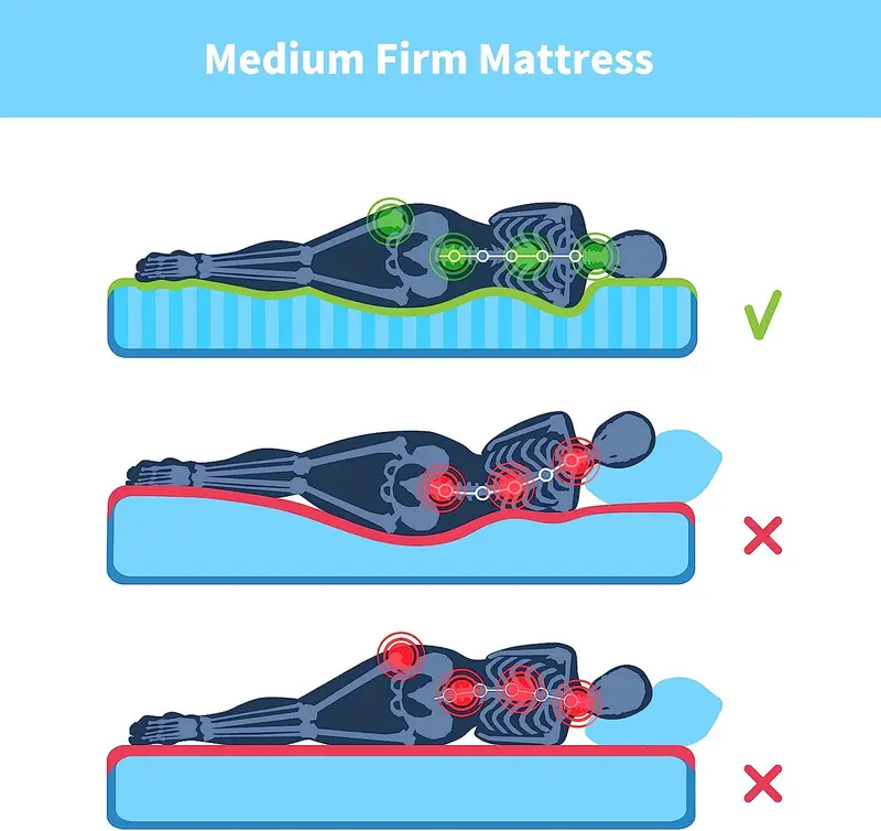 Mattress 6.29 inch/16 cm Memory Foam with Anti Mite Breathable Knitted Removable Zipper Cover Medium Soft 5