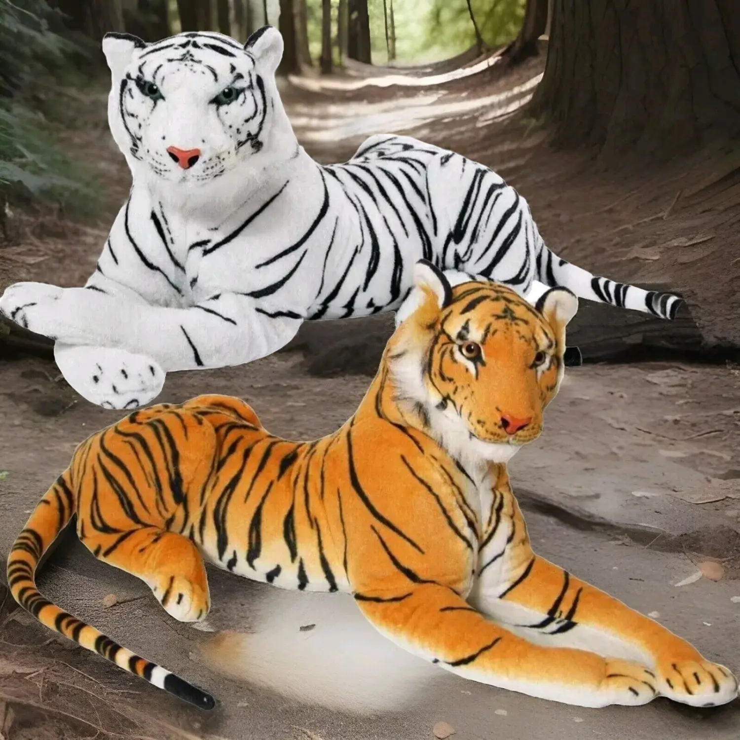 Large Giant Plush Tiger Teddy Leopard Wild Animal Soft Stuffed Toy up to 150cm