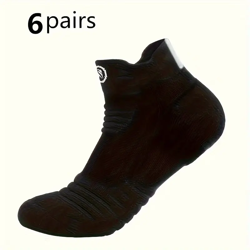 6 Pairs of Unisex Athletic Socks - Ultra-Comfortable, Thick Cushioned, Non-Slip, Sweat-Wicking, Breathable, Shock-Absorbing & Moisture-Management for High-Intensity Running, Hiking & Fitness Activities 1