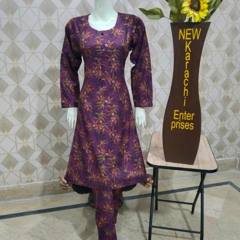 different colours available in 2 piece printed dhanak suit 2