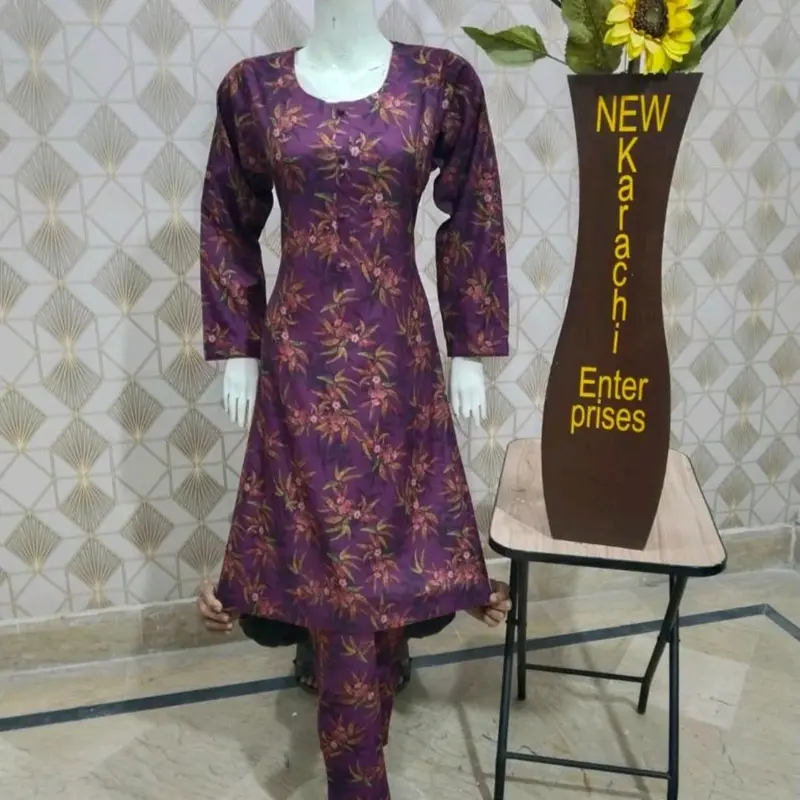 different colours available in 2 piece printed dhanak suit 2