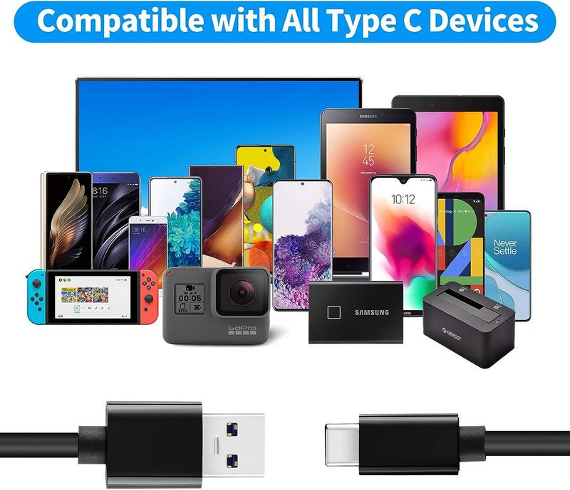 Type C Data Cable 1 Piece USB to Type C Fast Charging Cable, Universal Data Cable For Samsung, Huawei Xiaomi Devices Plastic TPU Waterproof Connection Waterproof TPU Plastic IDO type  Mobile Charger Electronic Plug fastcharging cable mobile charging 4