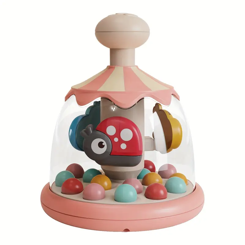 Rotating Activity Dome Toy for Babies - Colorful Spinning Faces, Pop-Up Balls, Cause and Effect Learning - Plastic, 6-Months+ Age Group, Ideal for Christmas, Halloween, Black Friday - Random Colors 4