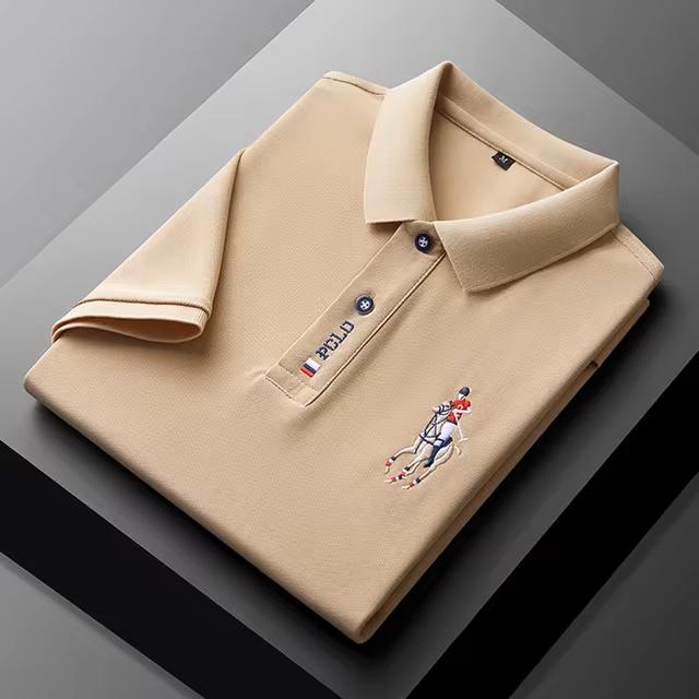 Men’s Embroidered Casual Polo Shirt | Short-Sleeved Top | Stylish Wear Menswear Soft Classic Collar 4