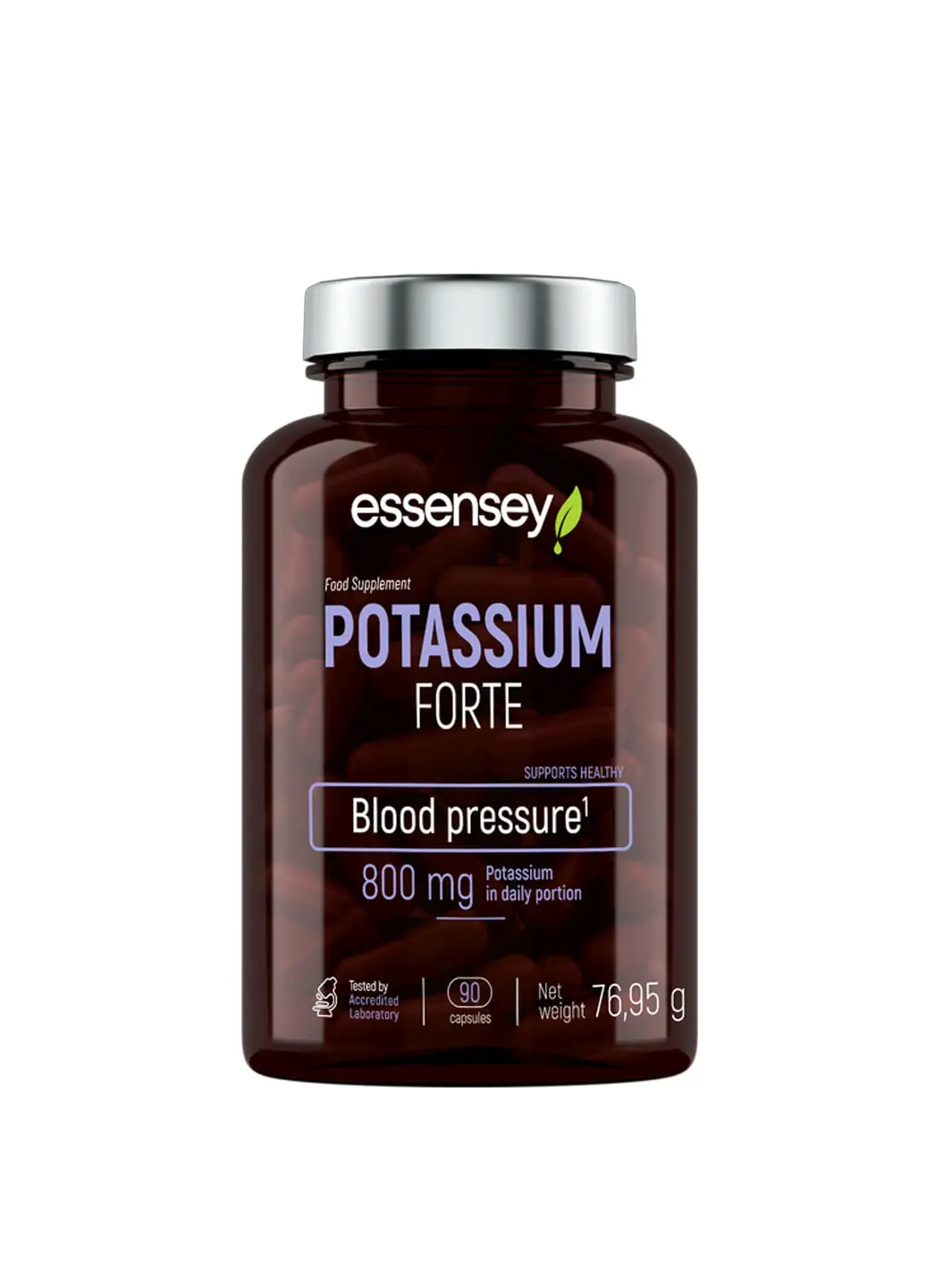 Essensey Potassium Forte - 800 mg for Healthy Blood Pressure Support, 90 Capsules