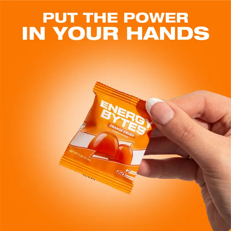Energy Bytes - Orange Crush - 2 Caffeine Powered Gummies (Sports Pack) 1