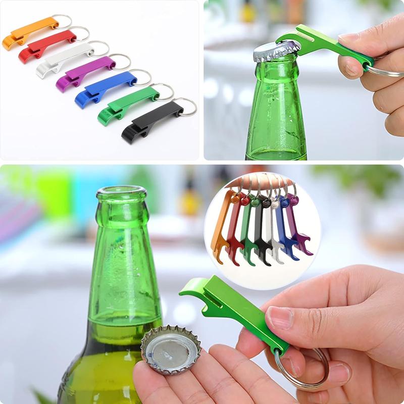 Colorful 1 Pack Assorted Aluminum Keyring Bottle Openers - 7 Fun Colors for  Identification and Style - Pocket-Sized for Effortless Beverage Access - Perfect for Parties, Outdoor Events, and Everyday Use - Handy Bottle Openers for Adults Kitchen Utensils 4
