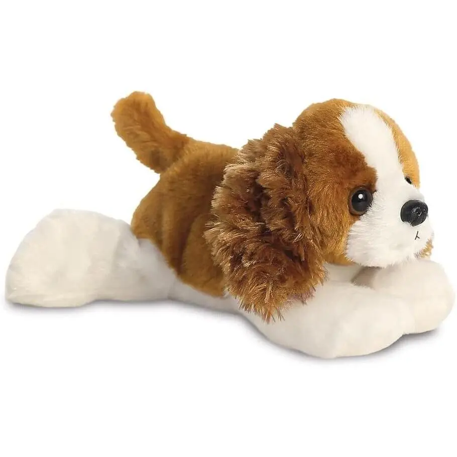 AURORA, 31712, Mini Flopsies Charles the Spaniel Dog, 8In, Soft Toy, Brown and White