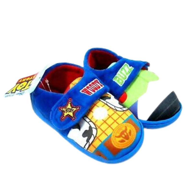 Boys Girls Toy Story Slippers Toddler Self Fastening Woody Buzz Lightyear UK Shoe Size 6 - 12 5