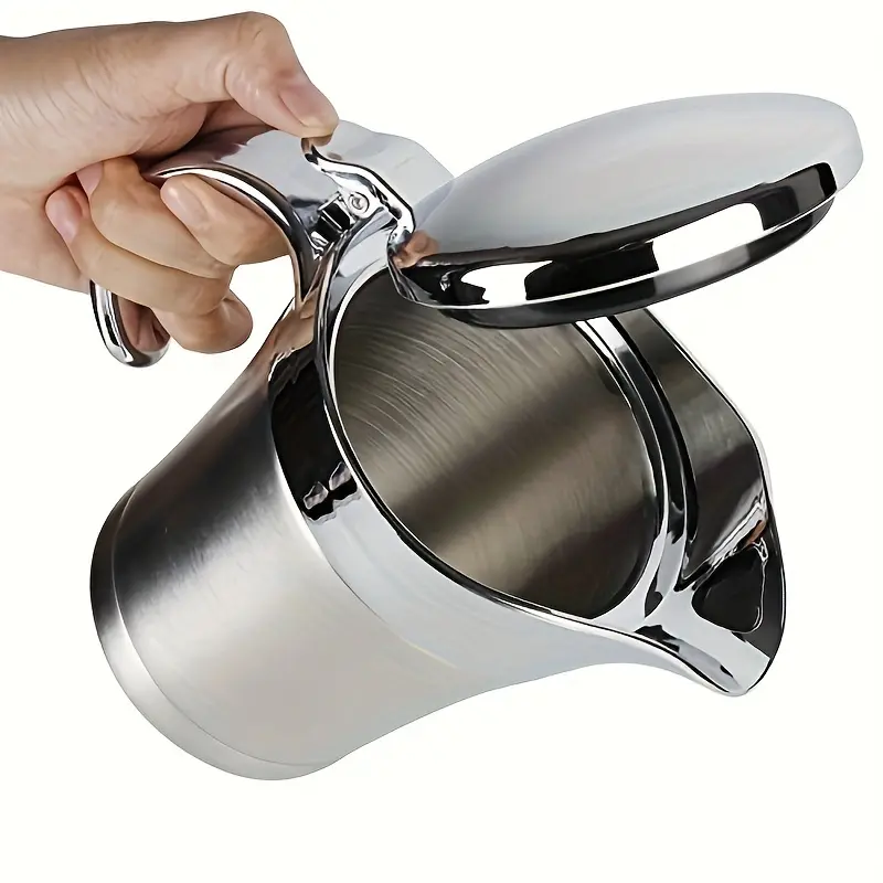 Double insulated gravy boat - stainless steel saucer with hinged lid, ideal for Thanksgiving gravy or cream (450 ml /16 oz) 7