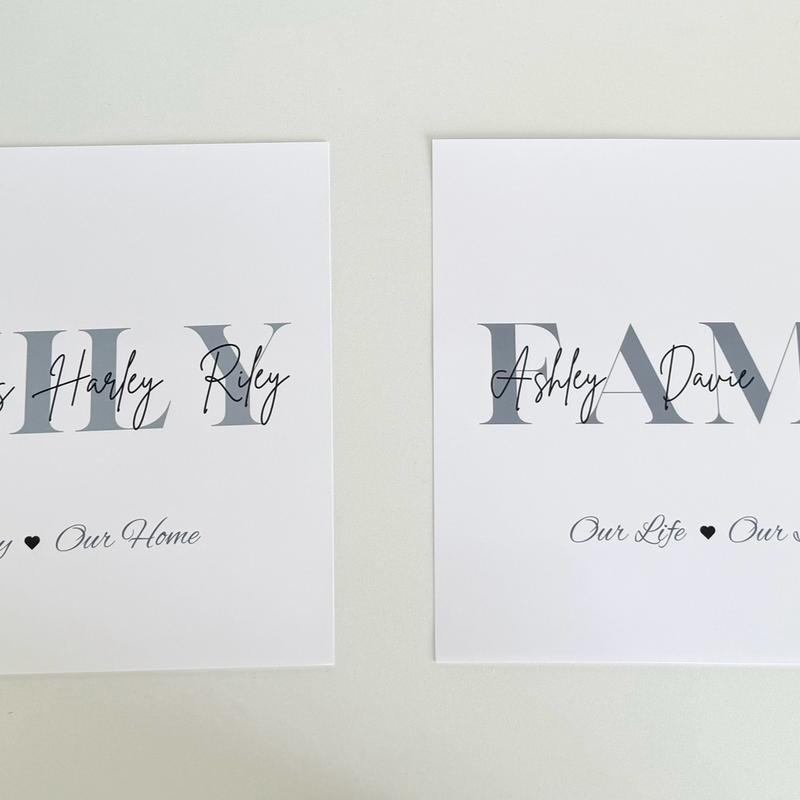 Personalised Family Print - Family Wall Decor - Personalised Print - Room Decoration - Poster Gift 7