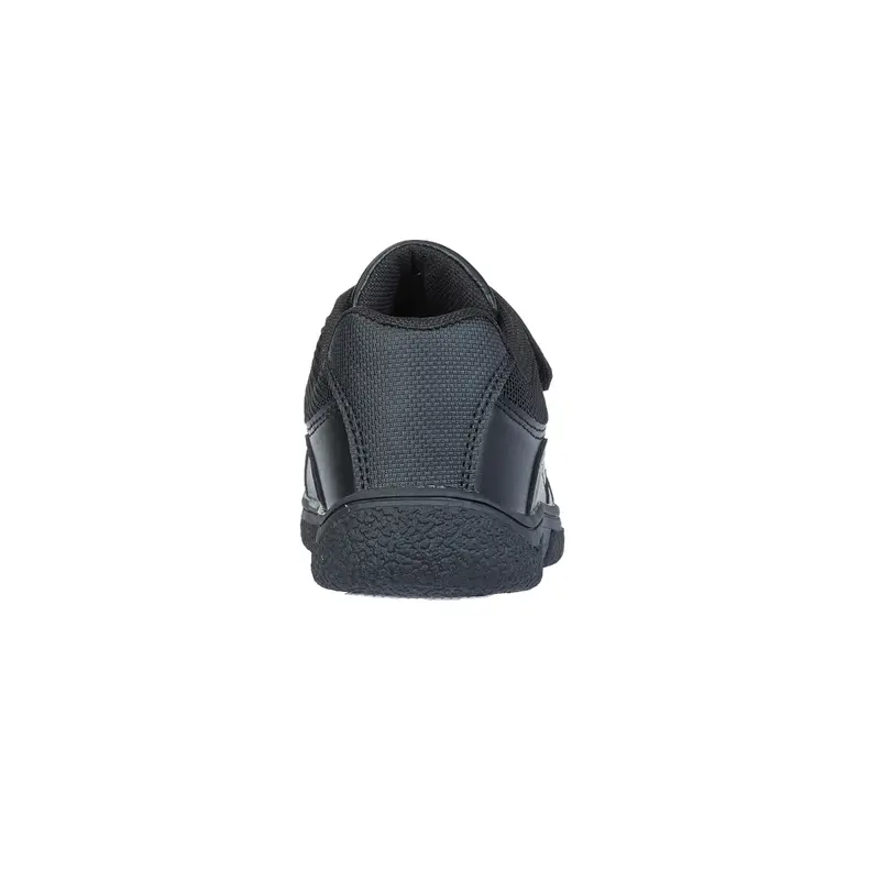 Boys school Trainer Kids twin touch fasten faux leather sports black walking school shoe sizes 2