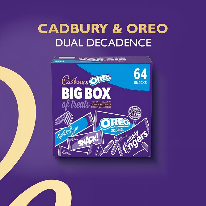 Cadburyy OREO Biscuit 64 Big Box of Treats 1.8kg, Milk Chocolate Fingers, Time Out, Snack I Sharing Big Biscuit Gift, Family Size, Party, Office Supplies, Lunch Box mixed  chocolate Sweet Sweet 7