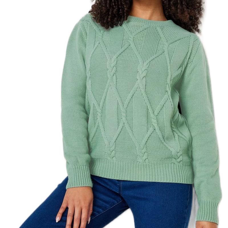 Ladies Cable Knit Jumper - Soft and Cozy for Autumn and Winter - Knitwear, Womenswear sweater season 6