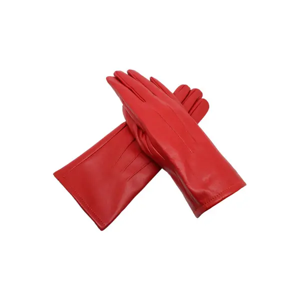 Women's PU Leather Gloves Luxury Soft Fleece Thermal Lined Wrist Gloves Driving Cycling Touch Screen Winter Warm Gloves 2