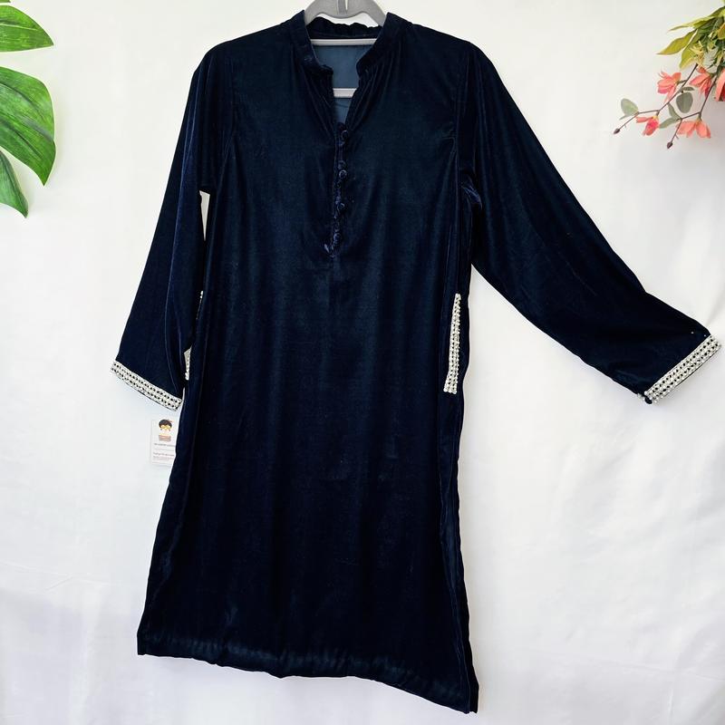 Zinc Velvet Kurta Partywear ,Winter Velvet Kameez, Designer Velvet Suit 4
