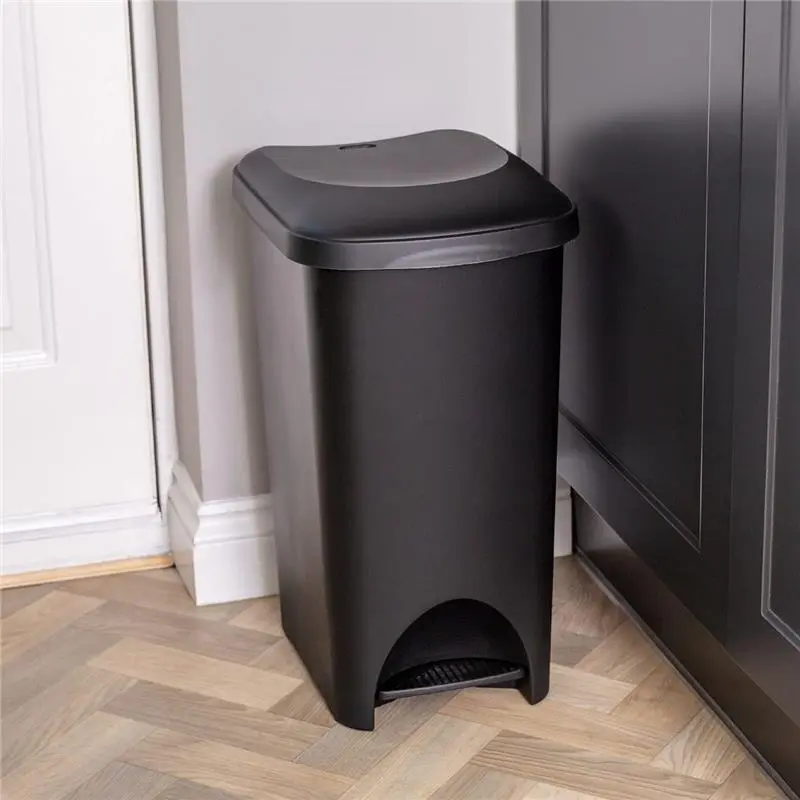 Eco Made from 100 Percent Plastic Family Kitchen Pedal Bin, 519001ADF, Recycled Dark Grey, 40 Litre 3