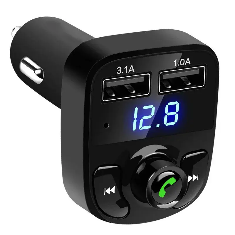Hot sell wireless Car FM transmitter mp3 player with dual USB 5V1A Fast charging Colorful LED lighting modulator player 0