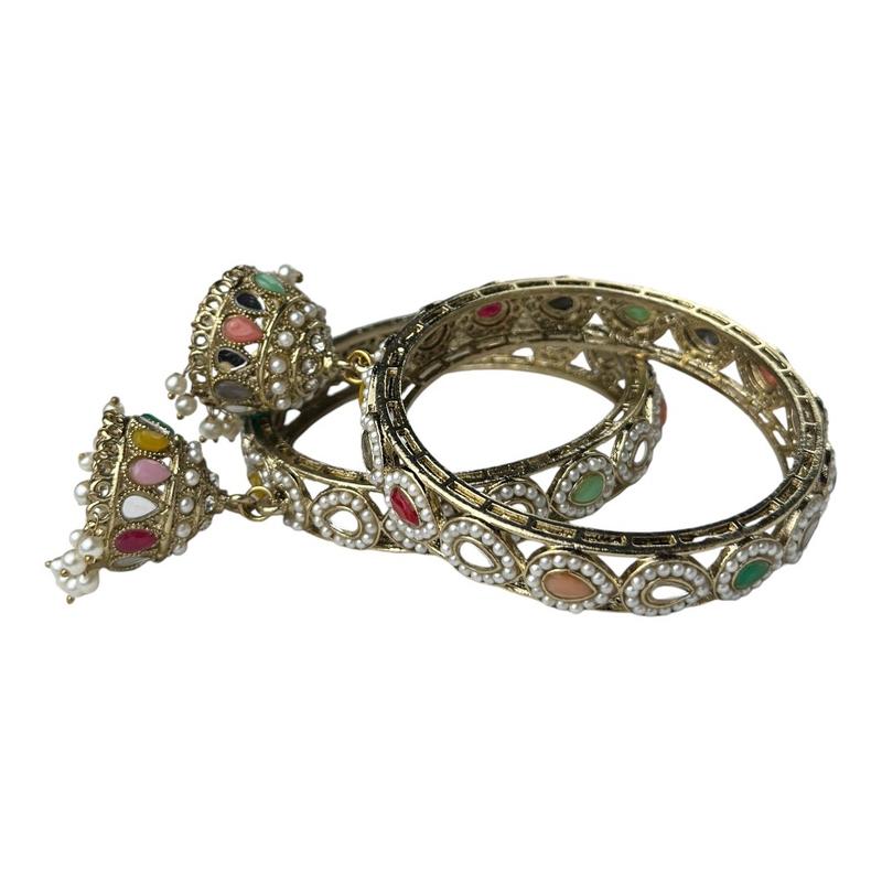 Ladies Statement Bangles with Jhumka - Fashionable and Elegant 1