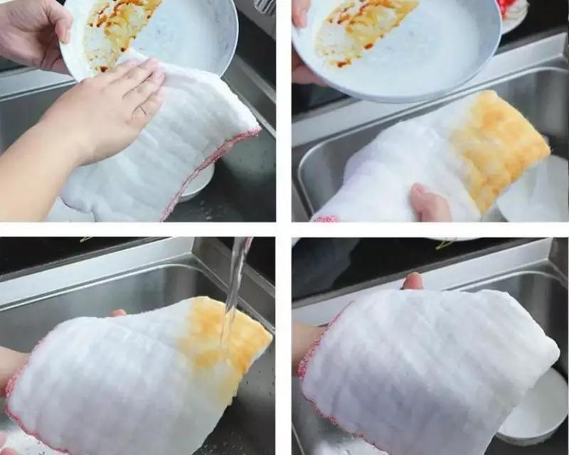 100% Cotton Large Dish Cloth Cleaning Dishes & Surfaces Absorbent Reuseable 10X Household Thick 3
