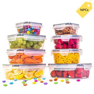 Nuovva Airtight Food Storage Containers Set – Plastic Food Containers with Lids – Leak Proof Pantry & Kitchen Containers – Meal Prep Sets