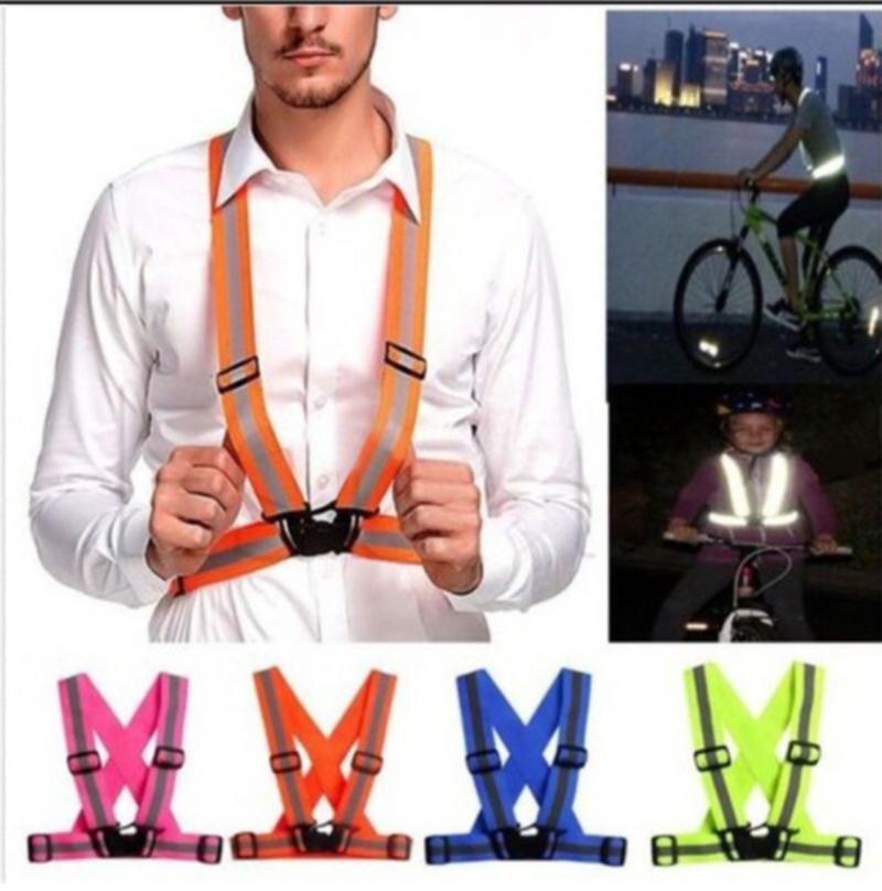 Product Introduction of Cycling Reflective Vest High Visibility Safety Vest for Night Riding Running Bicycle Motorcycle Outdoor Sports Vest Elastic Band 41