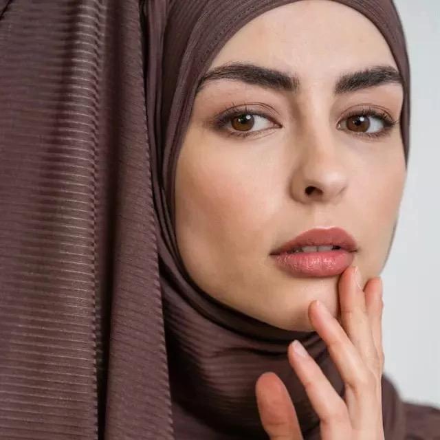 *NEW* PREMIUM Ribbed Jersey Collection Textured STRETCHY Hijab Head Scarf 1