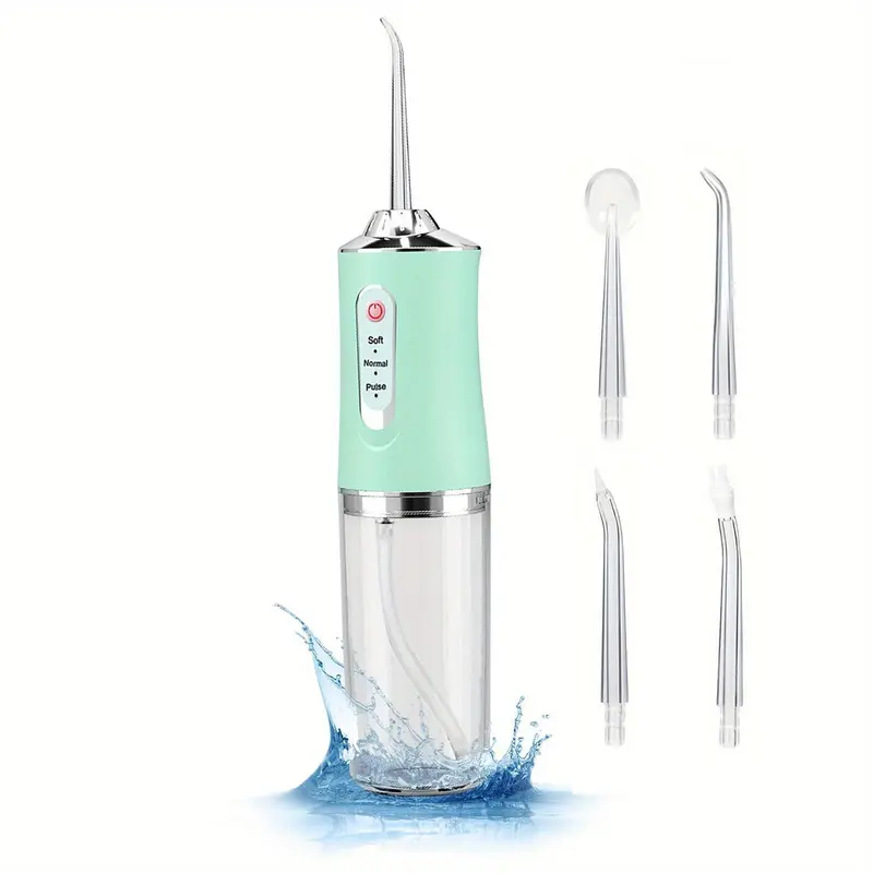 4 In 1 Water Flosser For Teeth, Cordless Water Flossers Oral Irrigator With DIY Mode 4 Jet Tips, Tooth Flosser, Portable And Rechargeable For Home Travel, For Men And Women Daily Teeth Care, Ideal For Gift, Father Day Gift 6