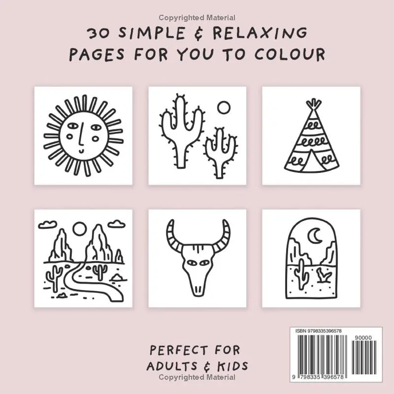Wild West Colouring Book (Simple and Relaxing Bold Designs for Adults & Children) (Simple and Relaxing Colouring Books) 1