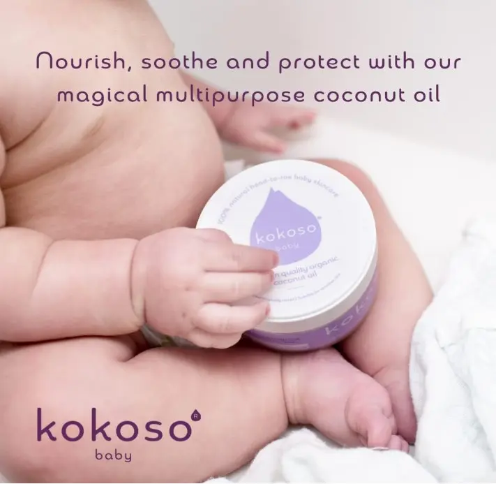 Kokoso Baby Organic Coconut Oil - Moisturising 100% Natural Baby Oil for Baby Massage, Dry, Sensitive and Normal Baby Skin - 200ml 7