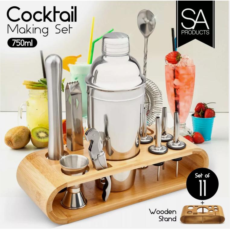 12pc Mixer Drink Bartender Beer Kit Fruit Drinks Tools Cocktail Making Set 4