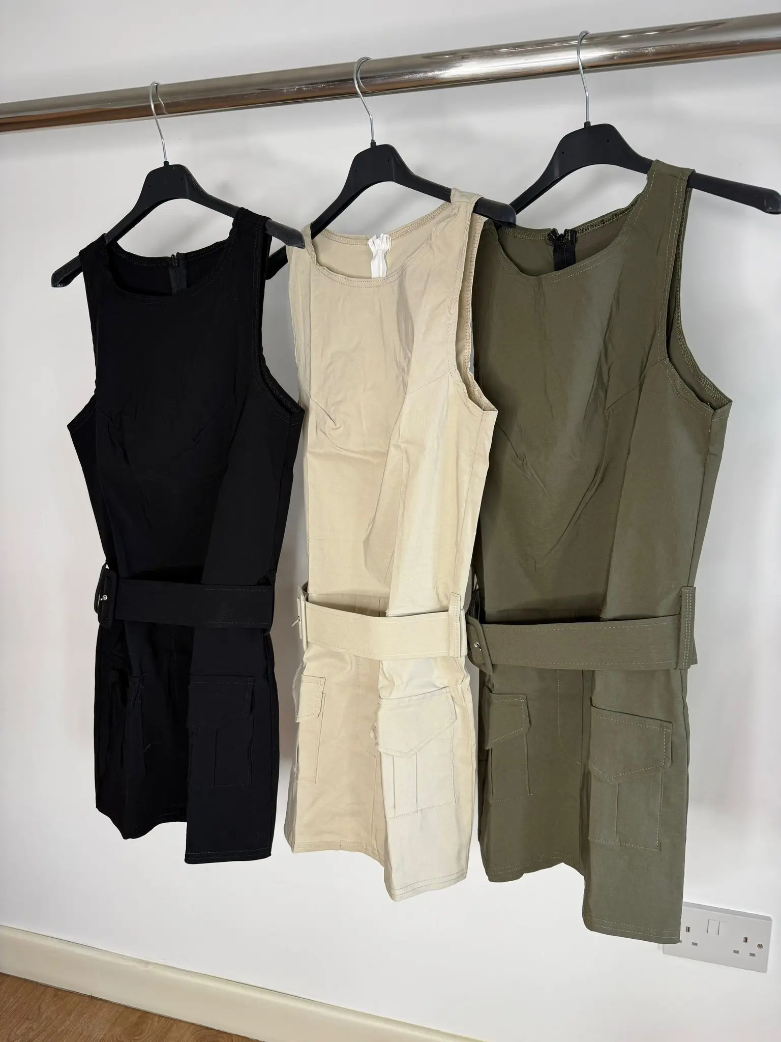 Belted Cargo skort play suit